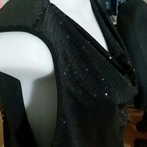 Karen Scott Tops - Sexy black top with sequins Large Karen Scott Tops - Sexy black top with sequins Large